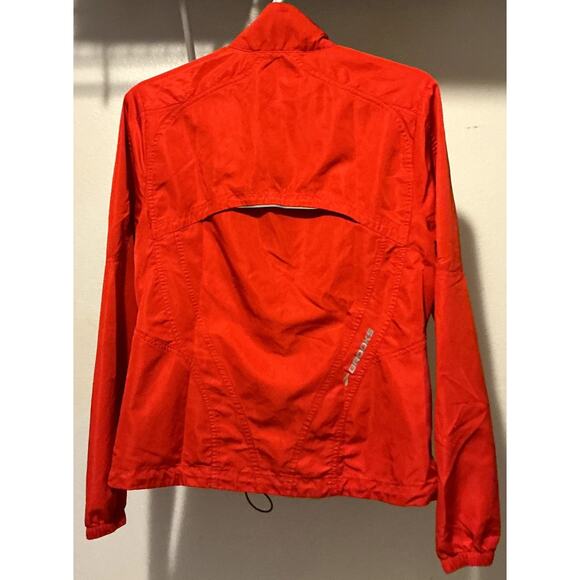 Brooks Women's Red Lightweight Size Small Windbreaker Jacket - Picture 2 of 4